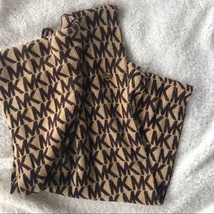 Michael Kors Signature Print Gold Logo Infinity Scarf